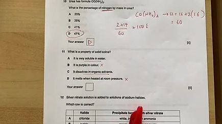 Modelling A-level answers - multiple choice
